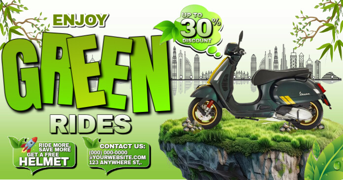 Green Rider Poster Copy of Enjoy Green Rides Motorbikes Flyer | PosterMyWall