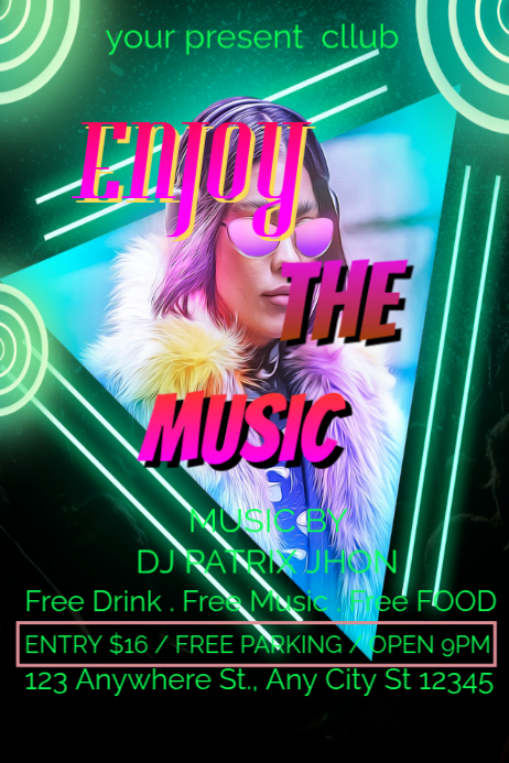 enjoy the music Template | PosterMyWall