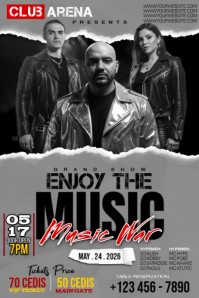Enjoy The Music War Show Плакат template