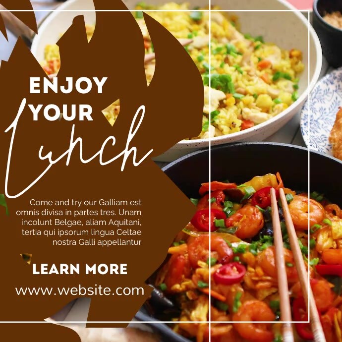 enjoy your lunch advertisement Post Instagram template