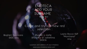 Hitam Wine Bar Promotion Digital Display Template