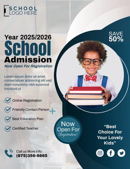 New Intake Poster Copy of Enrollment and Admission Information | PosterMyWall