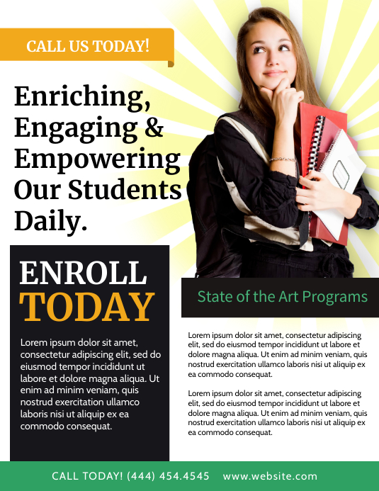 Enrollment Template PosterMyWall