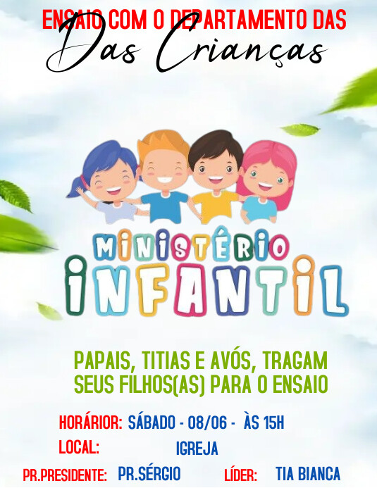 Ensaio das crianças Ulotka (US Letter) template