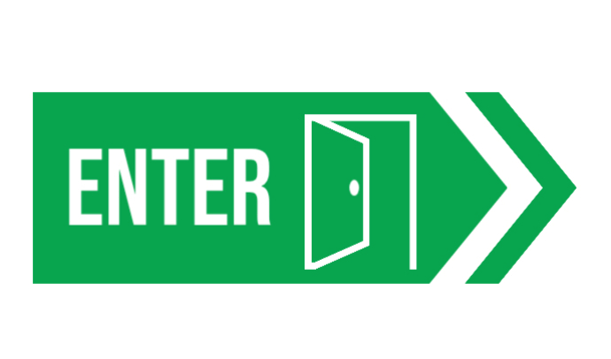 White Entrance Sign Tags Template | PosterMyWall