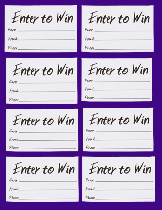 Enter to Win Pamflet (Letter AS) template