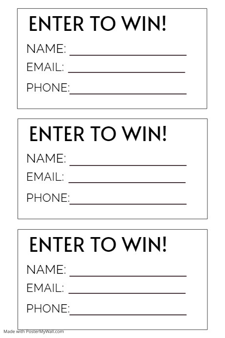 Enter To Win Template PosterMyWall