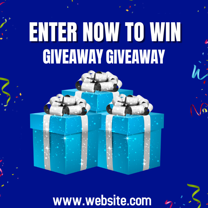 Enter to win giveaway contest design Template | PosterMyWall