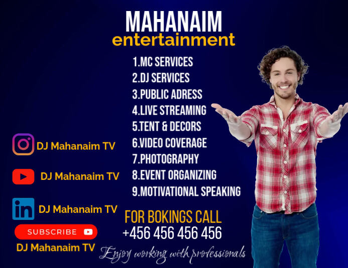entertainment flyer template Folheto (US Letter)