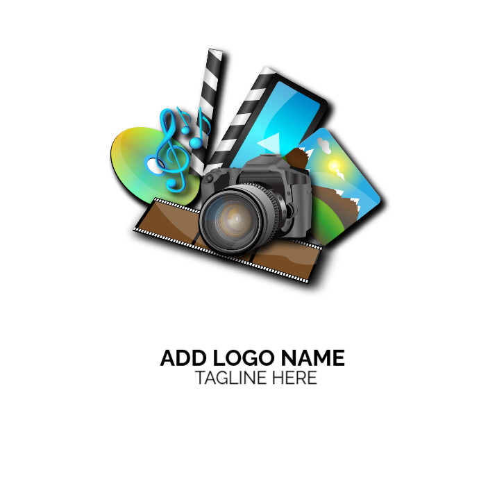 Entertainment Media Show Business Film, Video Recorder, Electronics, Web Design Logo Logotyp template