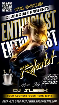 ENTHUSIAST RELOADED PARTY FLYER POSTER Instagram Story template