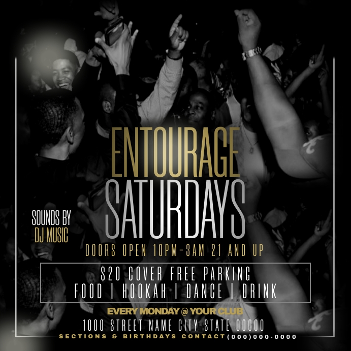 Entourage Template | PosterMyWall