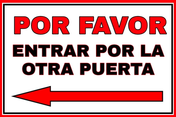 Entrar por la Otra Puerta Letrero Template | PosterMyWall