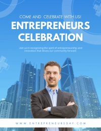 Entrepreneur Day Poster Template Ulotka (US Letter)