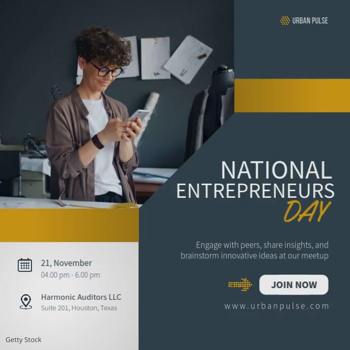Entrepreneurs day post Template | PosterMyWall