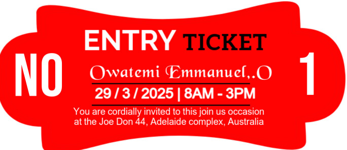 Entry Ticket design template Envelopes