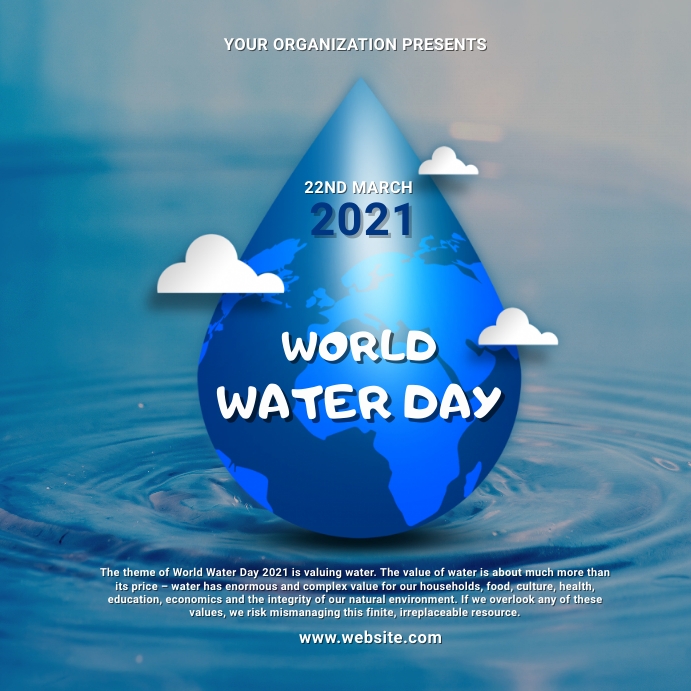 World water day,event Publicação no Instagram template