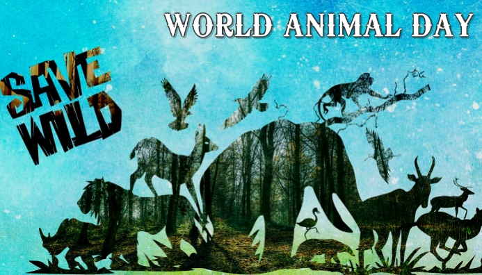 World animal day,earth day,event Blog Header template
