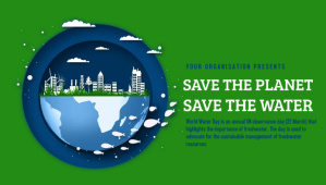 Yellow World water day,event Blog overskrift Template