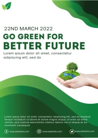 Environment,earth day, event A4 template