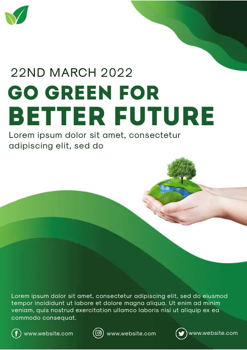 Environment,earth day, event A4 template