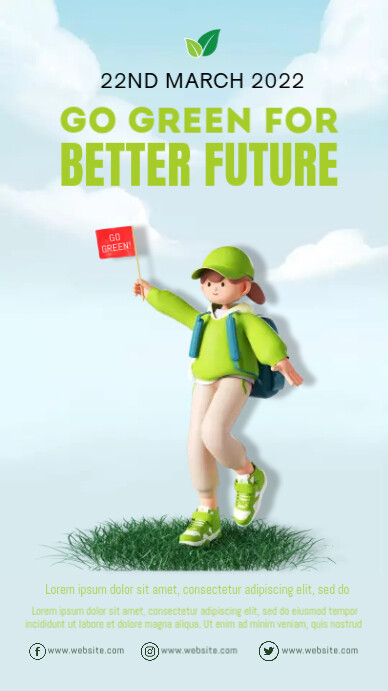 Environment,earth day,event История на Instagram template