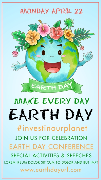 Environment,earth day,event Instagram Story template