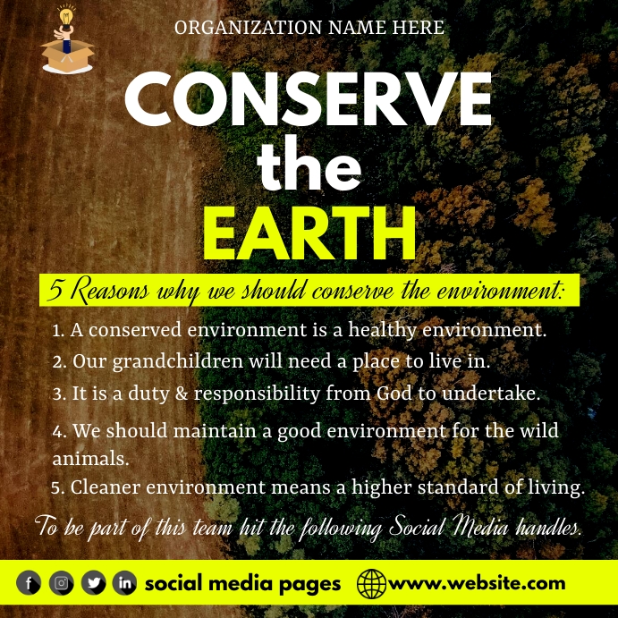 Environment conservation poster Template | PosterMyWall