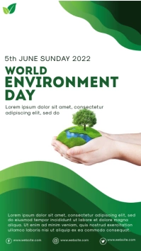 Environment day,earth day, event História do Instagram template