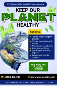 Environmental Awareness Campaign Poster template