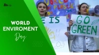 world environment day awareness campaign video post Digital na Display (16:9) template