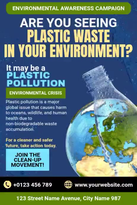Environmental Awareness Posters Template | PosterMyWall