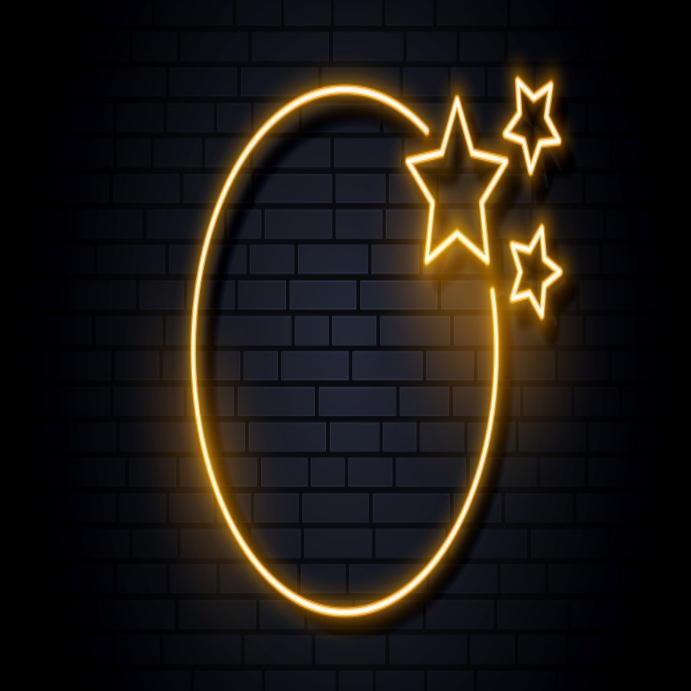 Eon signage frame with three stars เทมเพลต | PosterMyWall