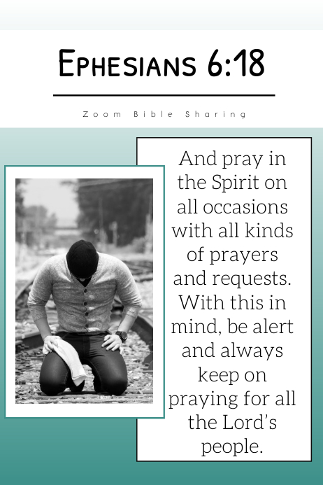 Ephesians 6:18 Plakat template