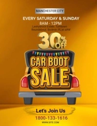Epic Car Boot Bonanza! Grab Templates for Unbeatable Flyers & Posters Рекламная листовка (US Letter)