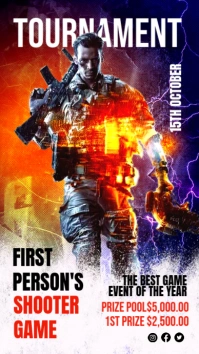 epic game tournament Affichage numérique (9:16) template