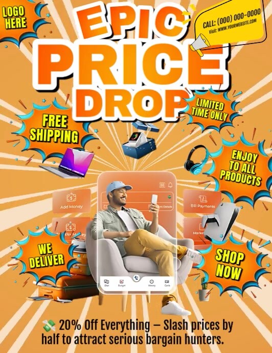 Epic Price Drop Flyer template