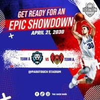 Epic Showdown match basketball Pos Instagram template