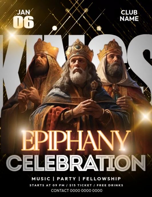 Epiphany Celebration Kings Night Template | PosterMyWall