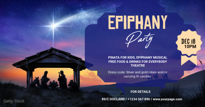 Epiphany Party Template | PosterMyWall
