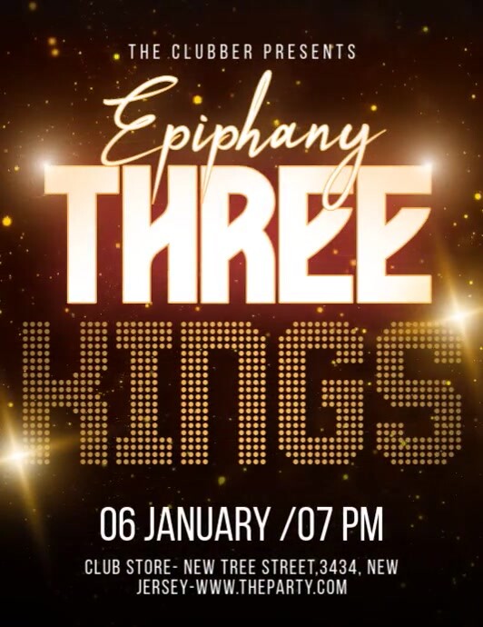 Epiphany Three Kings Flyer (US Letter) template
