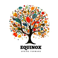 Equinox spring tree logo template