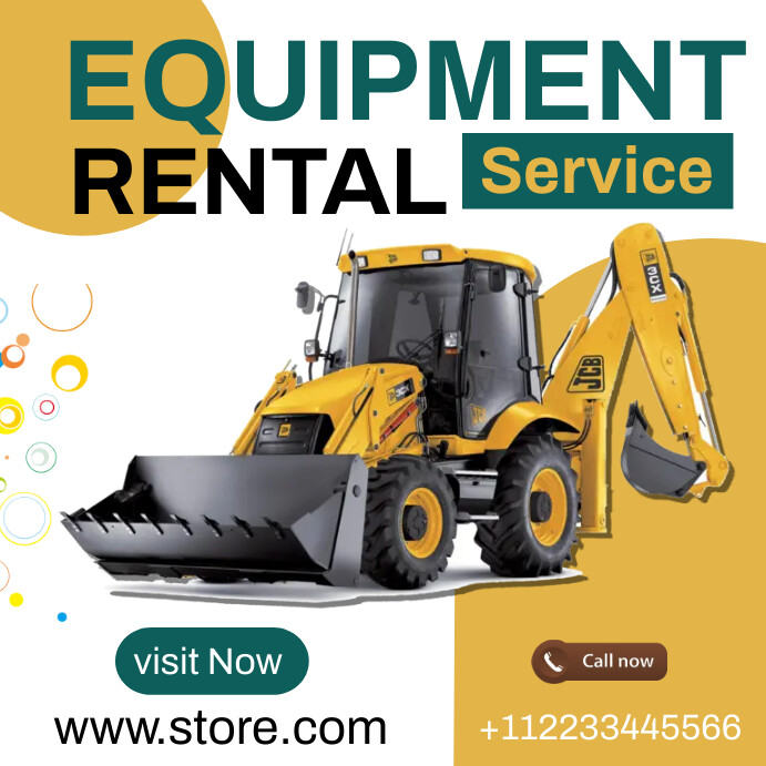 Equipment rental service Template | PosterMyWall