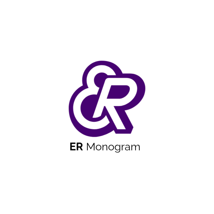 White Er Monogram Logos Template | PosterMyWall
