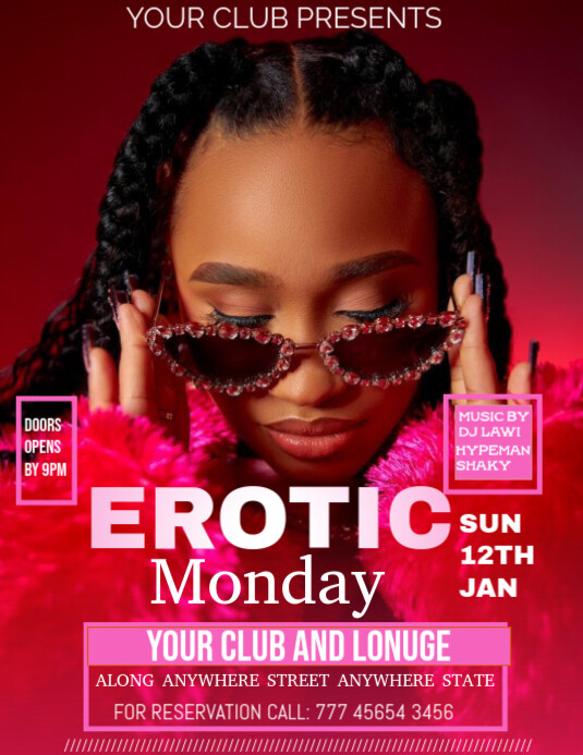 Erotic Monday Flyer (US Letter) template