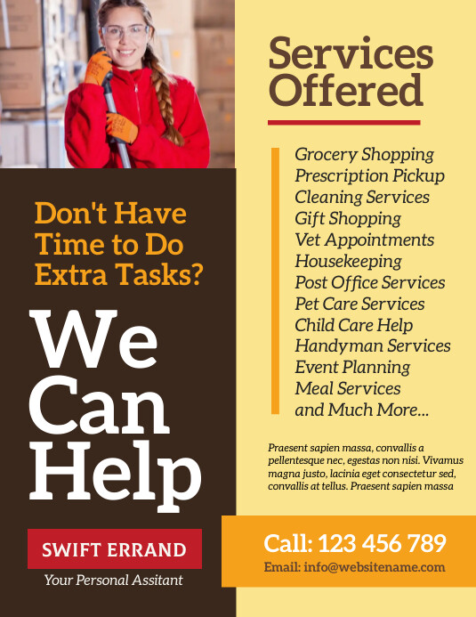 Copy of Errand Services Flyer PosterMyWall