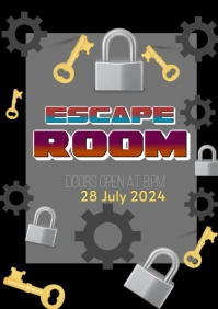 Escape room A4 template