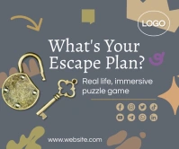 Escape Room Ad Large Rectangle template
