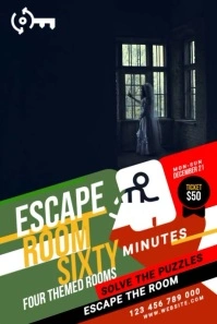 Escape Room Ad Template Pinterest-Grafik
