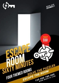 Escape Room Ad Template A6